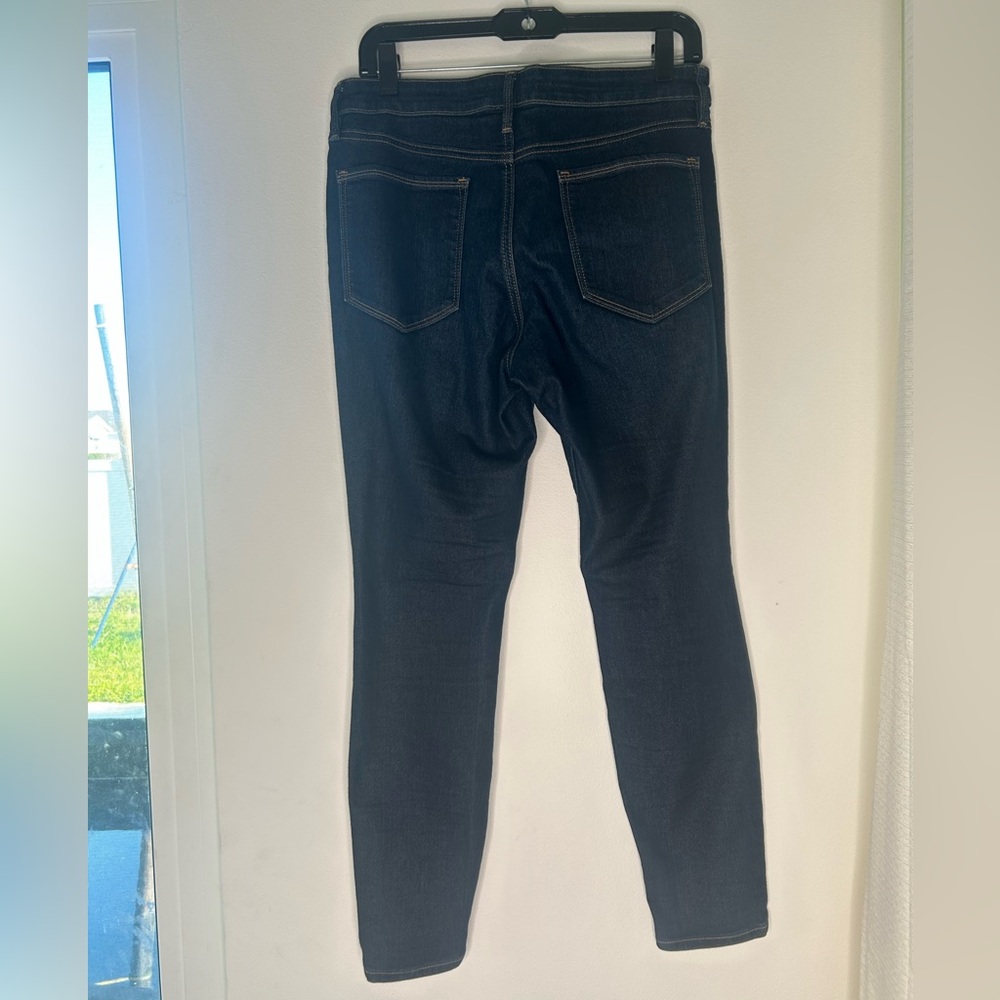 Athleta Sculptek Skinny Jeans Midnight Blue Denim Jeans Womens Size 10P Athletic - Picture 5 of 14